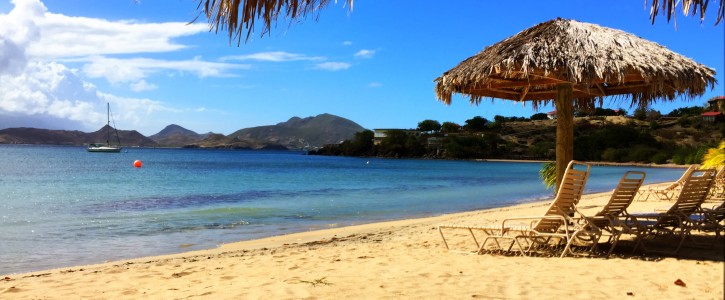 Chilling' on the beach in Nevis