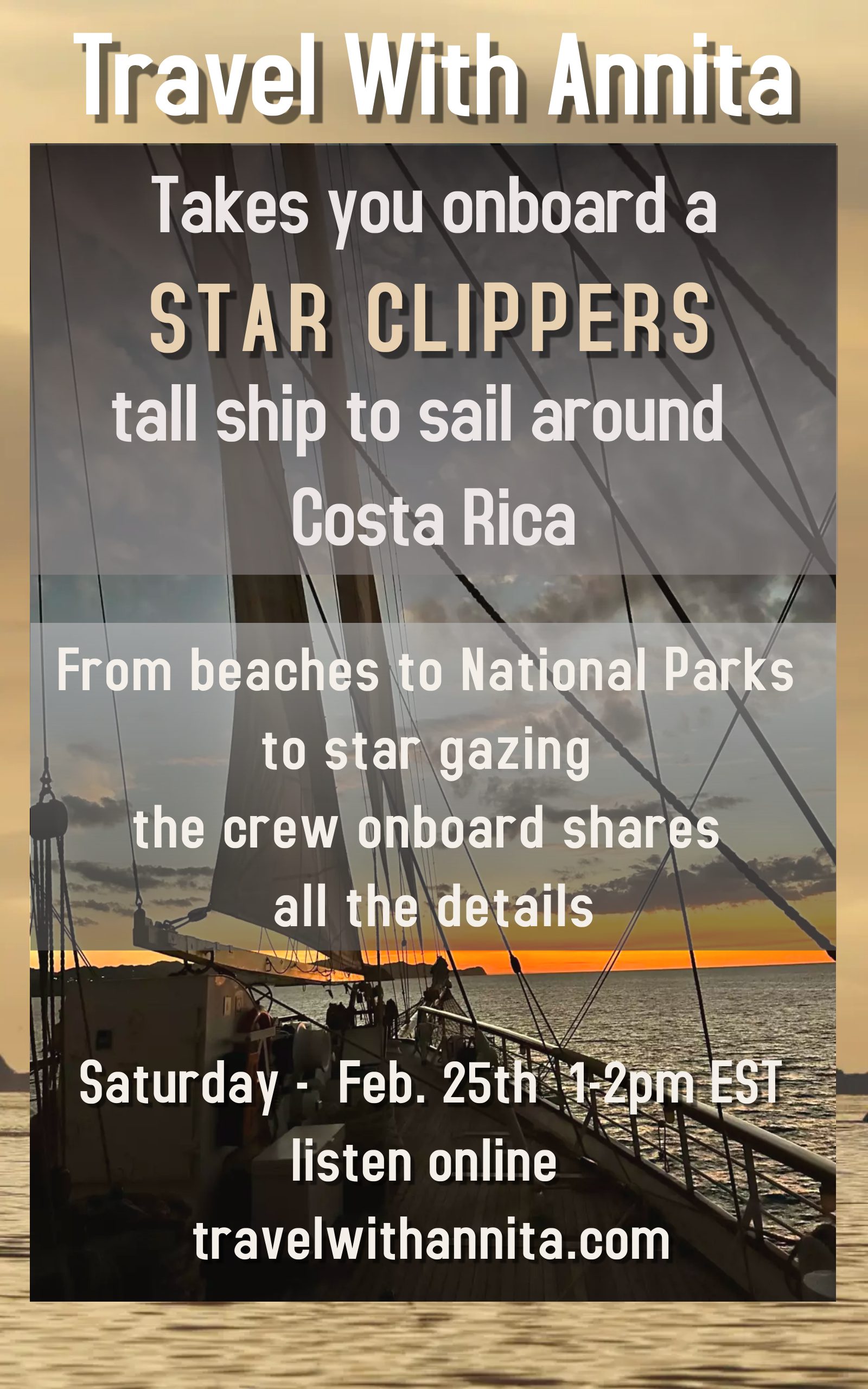 Destination:  Sailing on Star Clippers To Costa Rica
